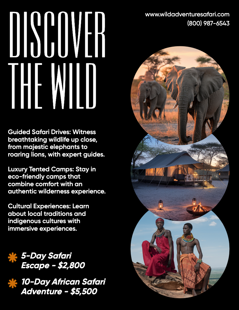 Explore The Wild with Elegant Safari Brochure